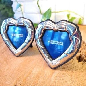Silver Plated Heart Shaped Embossed Frames